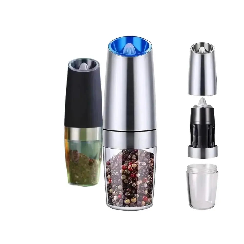 Electric Pepper Mill, Automatic Sea Salt Mill for Outdoor Travel Camping, Adjustable Spice Mill, Seasoning Utensils, Kitchen Utensils, Summer for Gift, Kitchen Gadgets, Kitchen Accessories